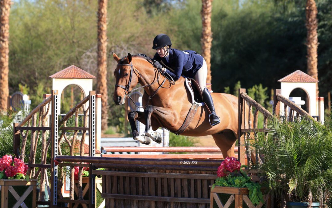 Sunset Boulevard Carries Lindsay Maxwell to Champion in the Combined Aleron Amateur Owner 3’6” Hunter 18 & Over Division to Conclude Desert Holiday II 