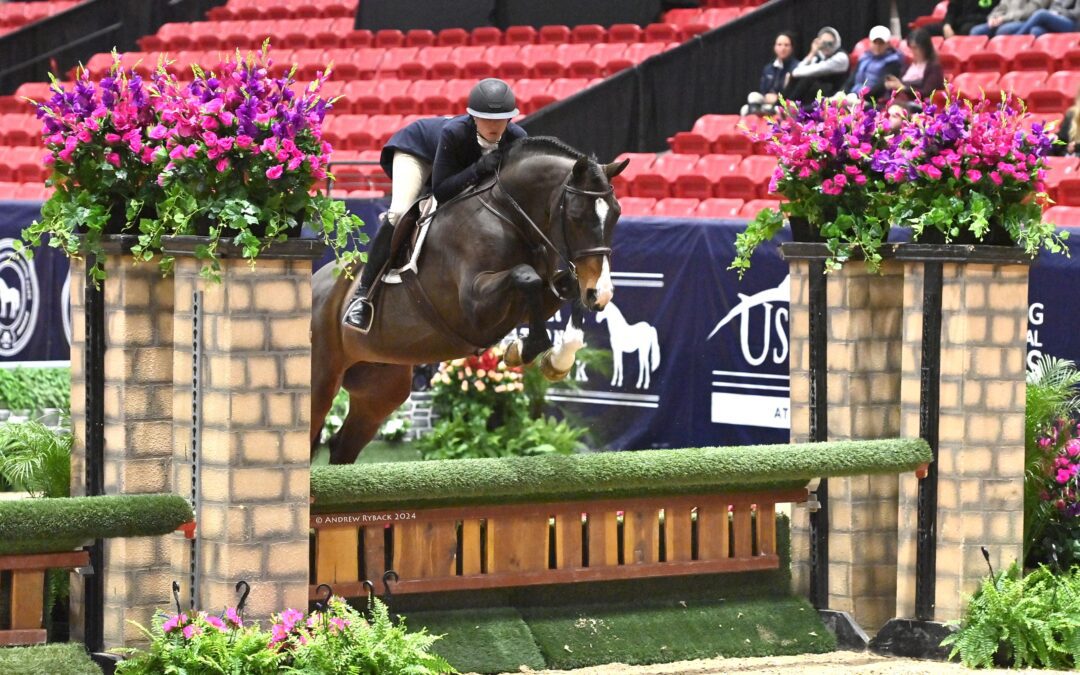 Karli Postel and Full Moon Fever are First in $25,000 USHJA National Hunter Derby at Las Vegas National